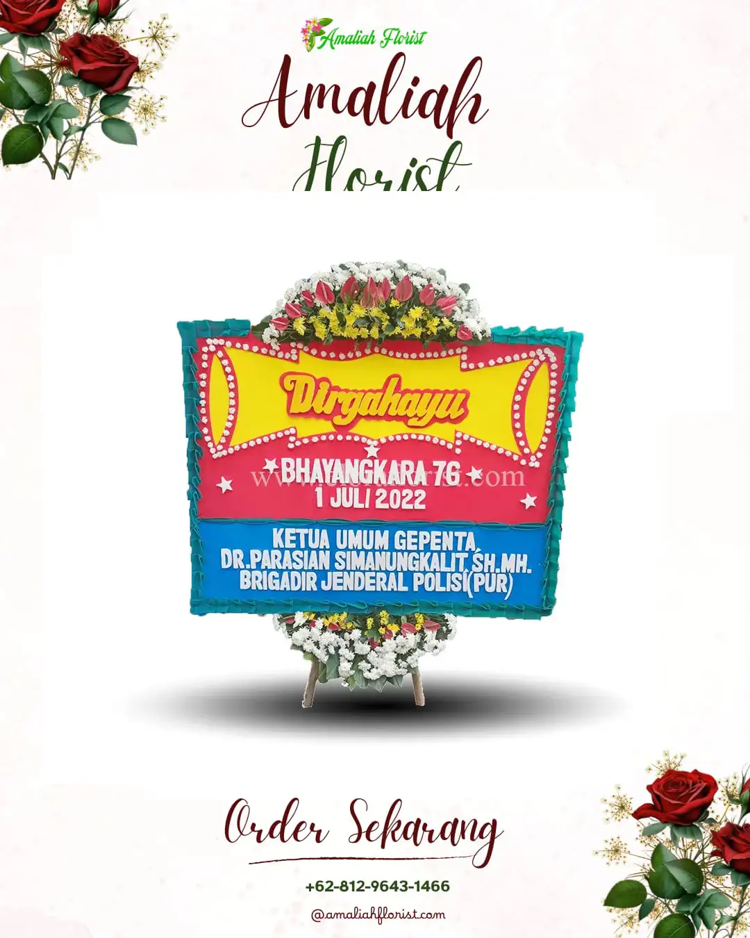 Papan Bunga HUT Ulang Tahun Runjung Agung